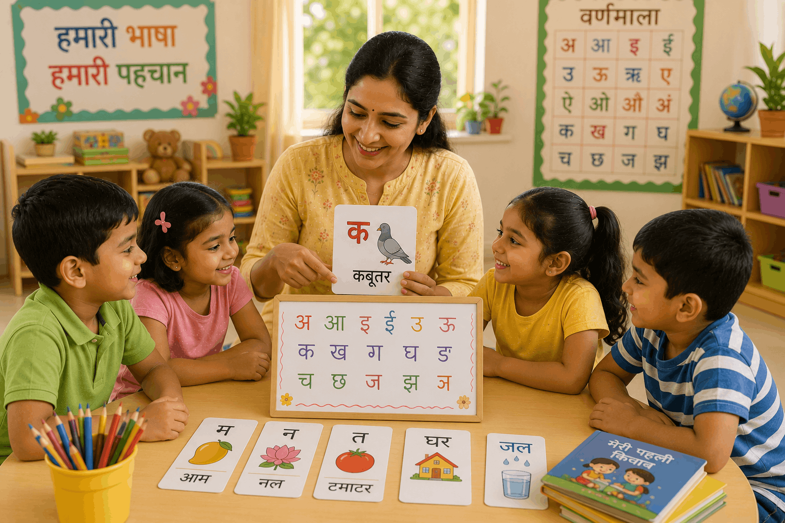 A Class 1 Hindi foundation activity