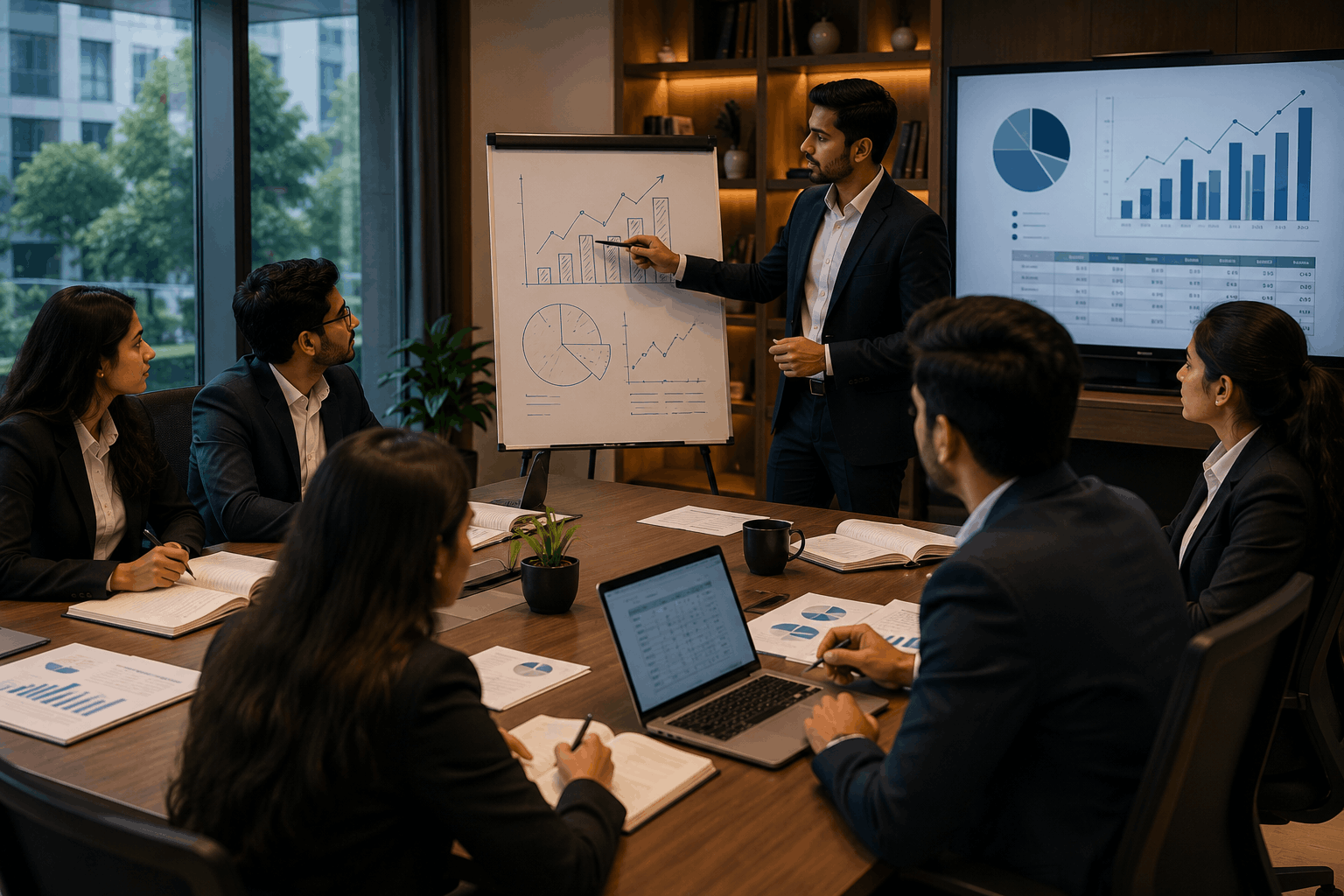 Students in a finance workshop