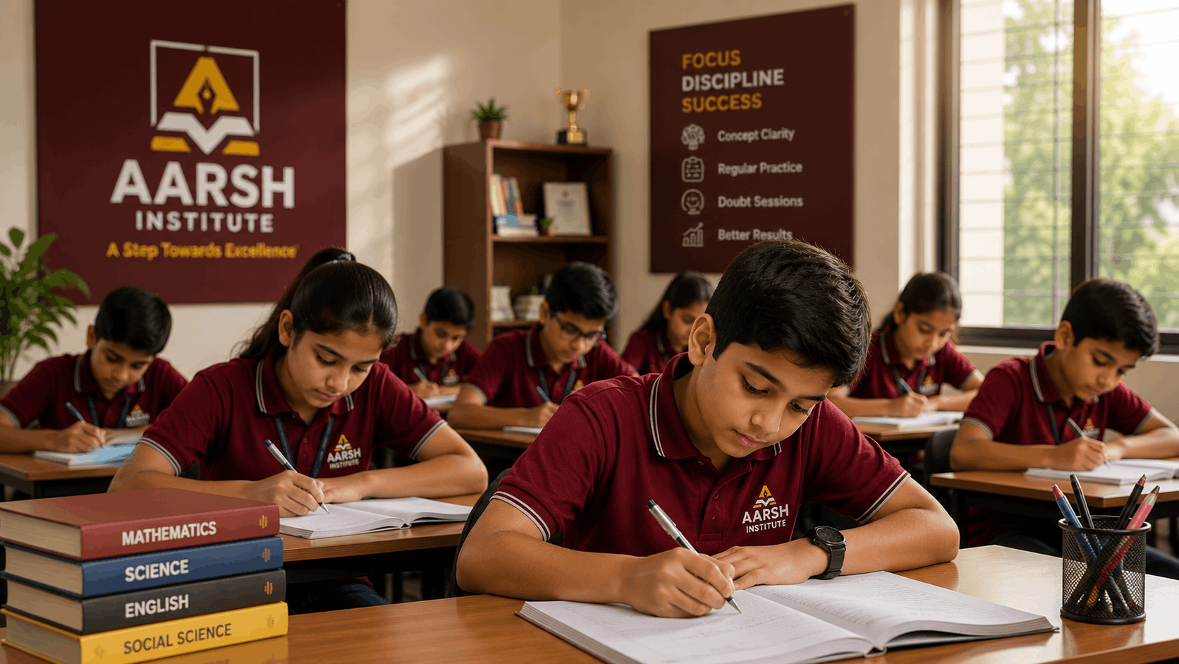 Aarsh Institute smart classroom for Class 6 Super 8 Program students