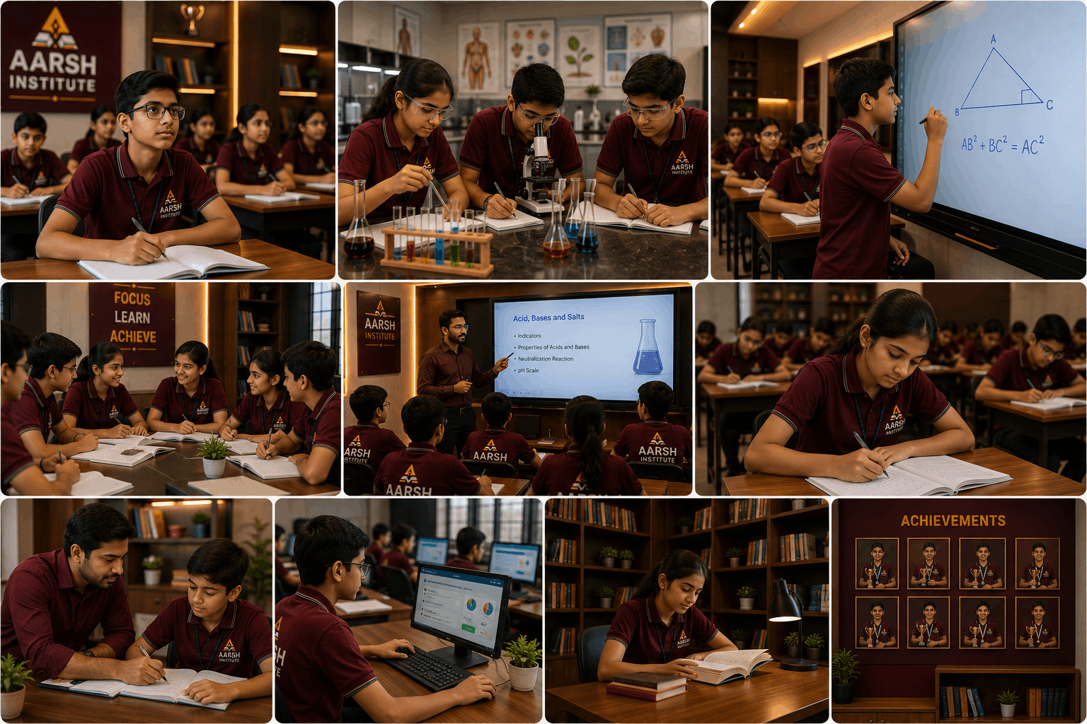 Smart classroom session at Aarsh Institute Tagore Garden