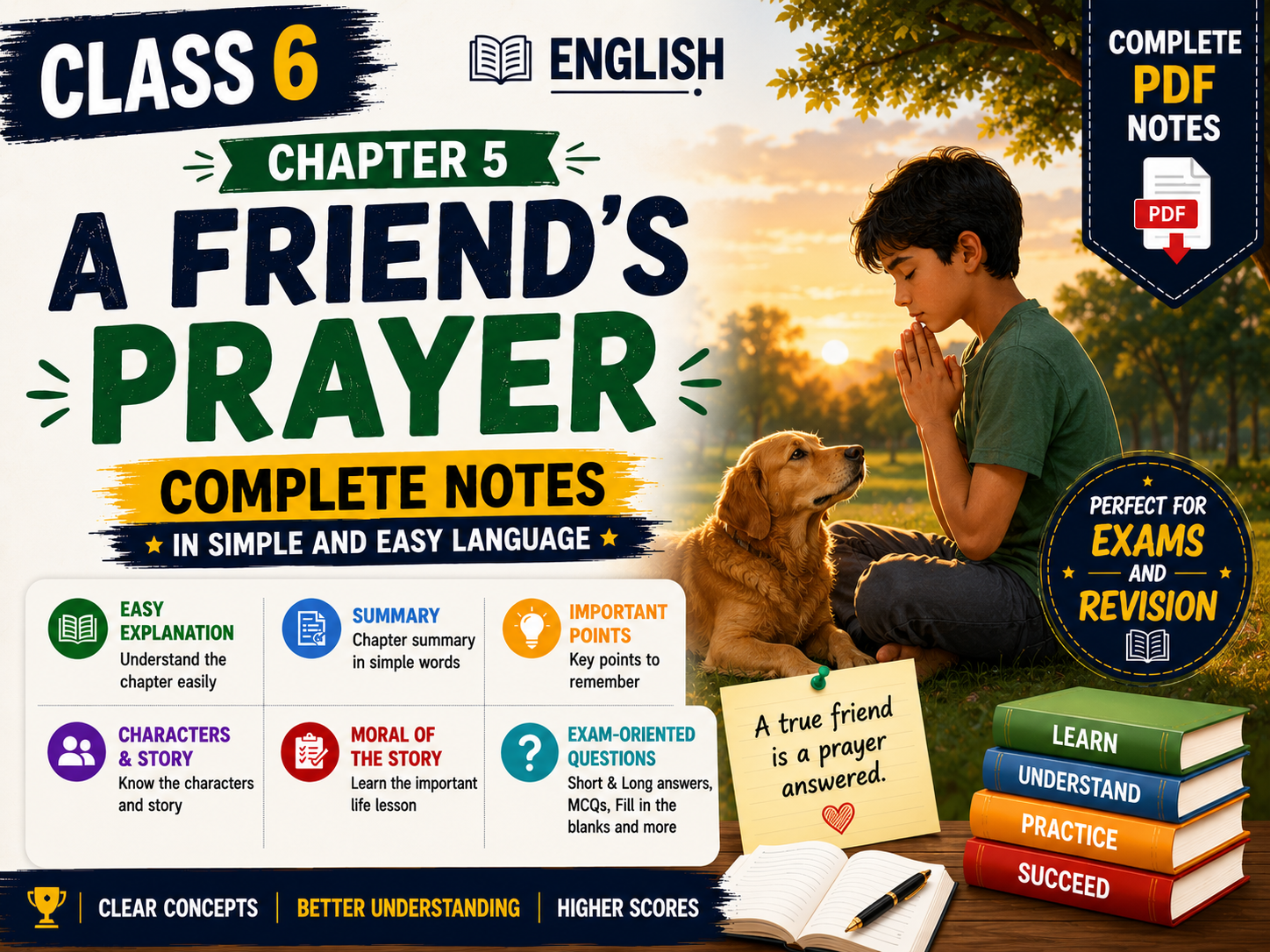 A Friend’s Prayer - Class 6 Notes
